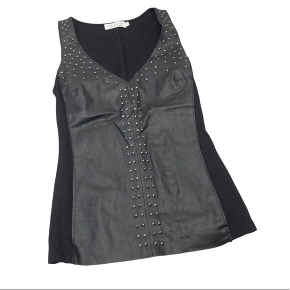 Velvet Short Sleeve Faux Leather Small - Picture 3 of 8